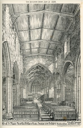 North Petherton Church interior 1878